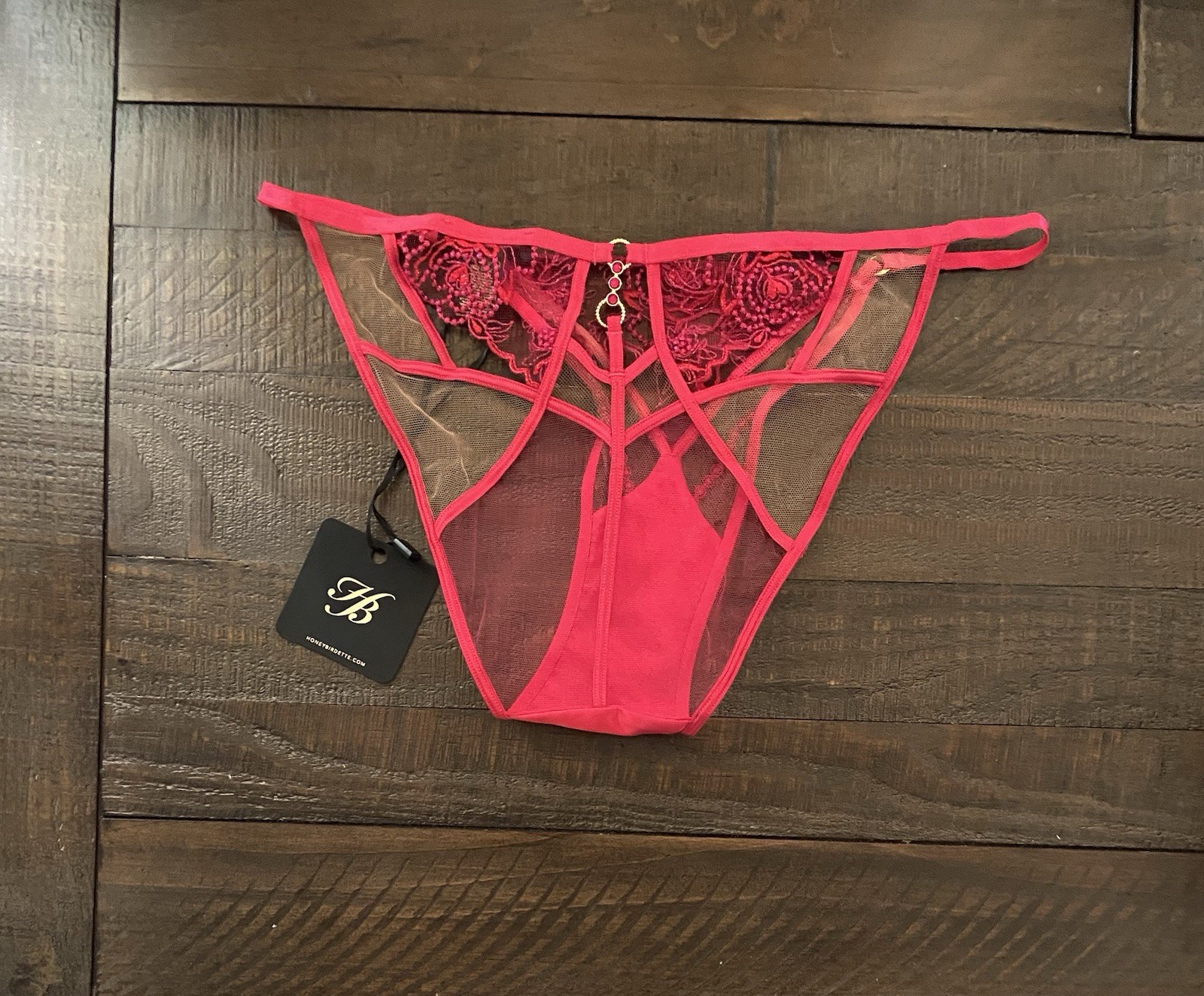 Honey Birdette Kiera Raspberry Bikini Panty Size M