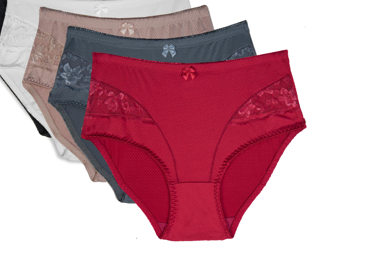 Lot Of 4 Rufina Brief Bikini Womens Panties Assorted Sizes And Colors Style 6027