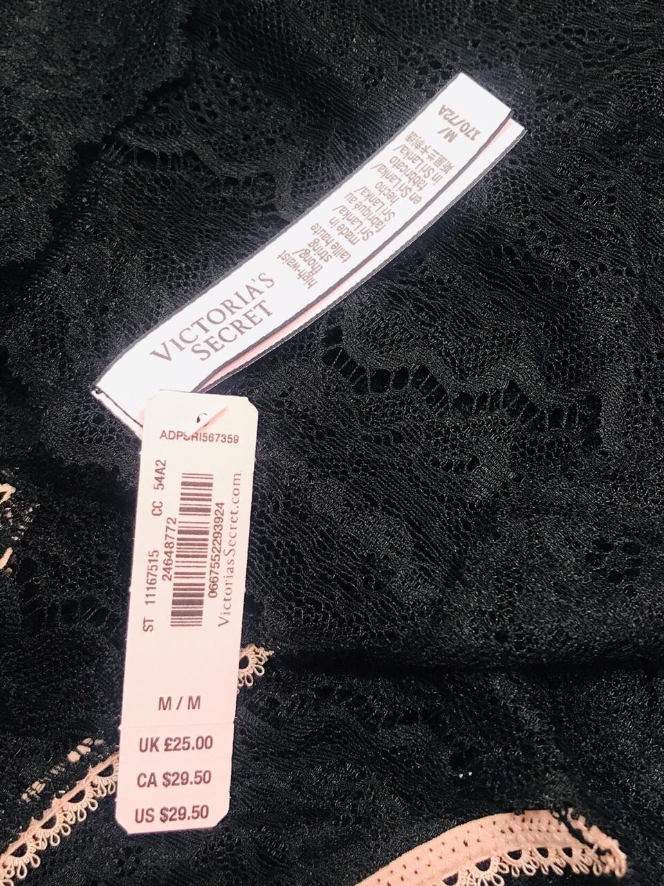 Victoria’s Secret High-waist Thong Panty Four Pack (Black) RRP £25 Each