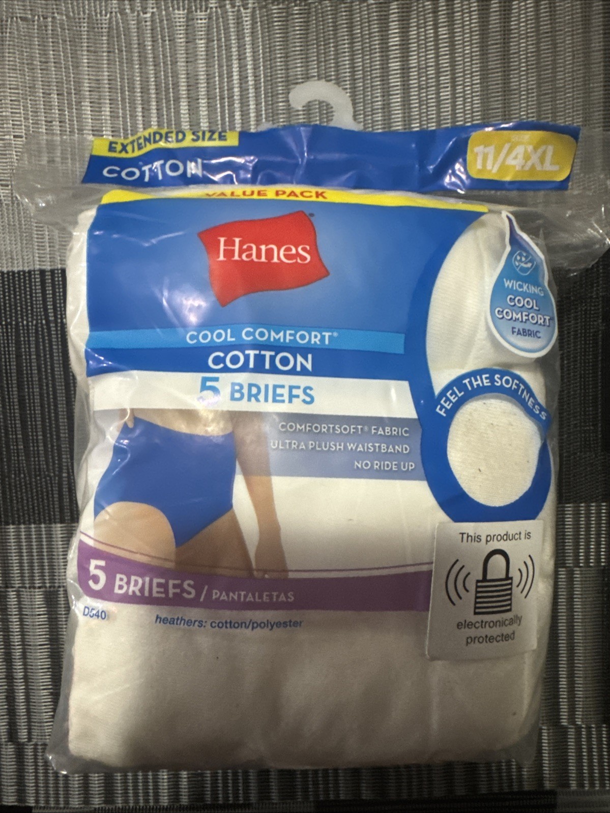 Hanes /Cool Comfort/ Cotton Briefs/ SZ. 11/4XL /5 Pair