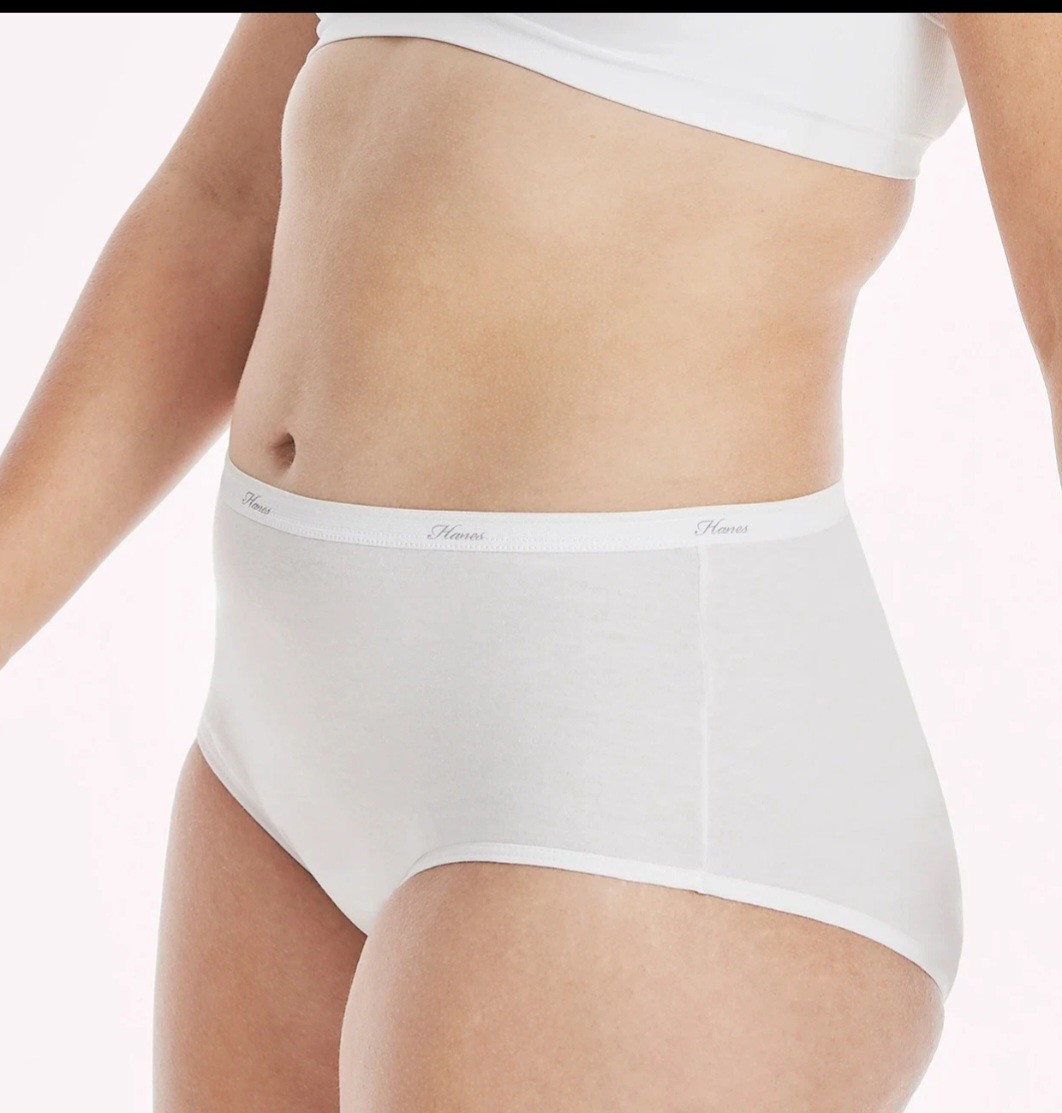 *Hanes Womens 10-Pack Cotton Briefs Lady Underwear Panties 8/XL