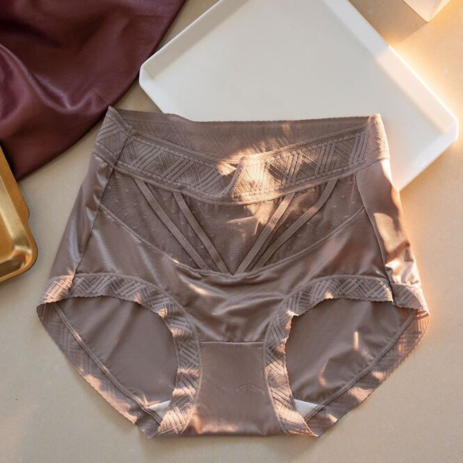 1/6 Pack Lot Women Silky Satin Panties Underwear Sheer Mid Waist Brief Lingeries