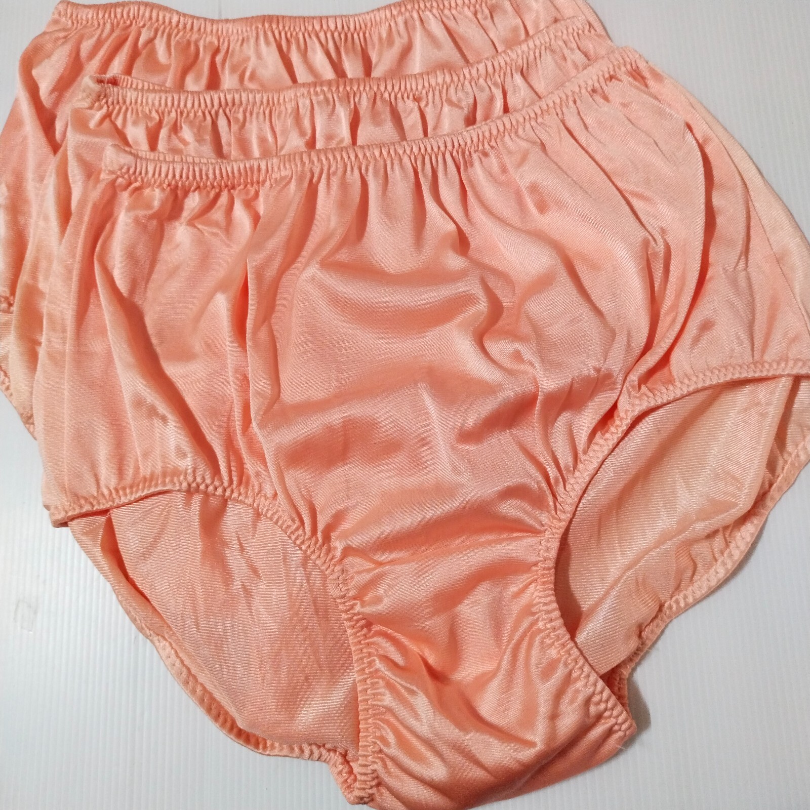 5 Nylon Panties/ High Waisted/ Double Nylon Layer Crotch/Nice ORANGE/ Size XXL