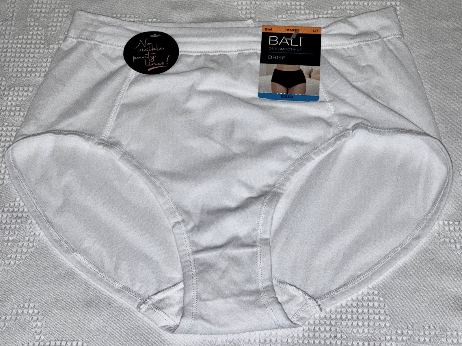 BALI One Smooth U Second Skin Micro White Brief Panty Womens Sz S 5 L 7 XL 8 2XL