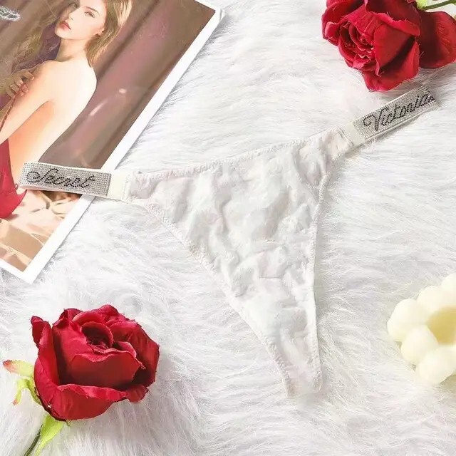 Thong Strings Secret Very Sexy 🤍 ❤️🖤🩷 Shine Strap Knickers S,M,L/1pc