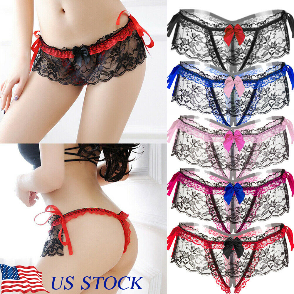 1/3/5 Packs Women’s Thong Underwear G-String Sexy Briefs Panties Lace Intimates