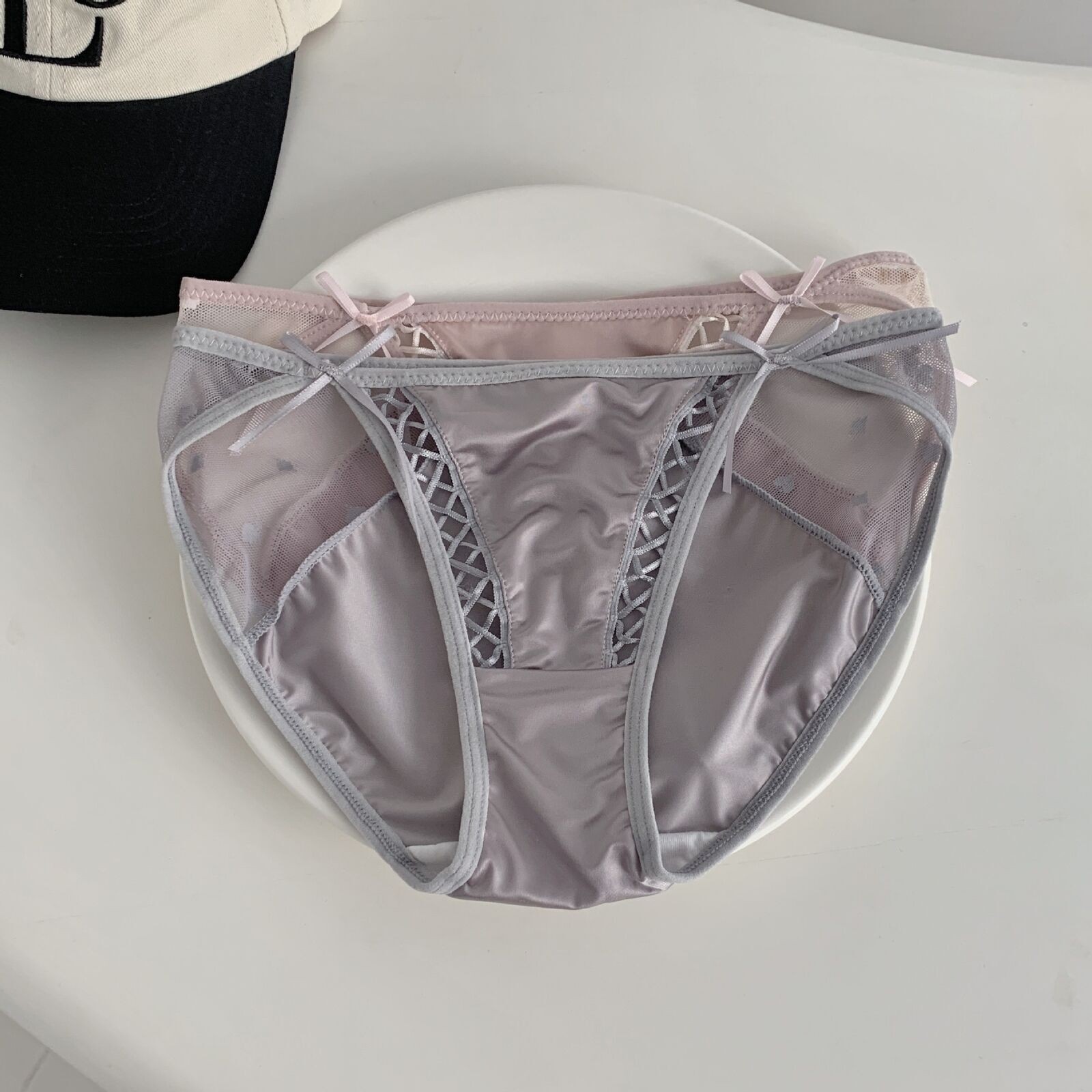 1/5 Pcs Lot Womens Satin Panties Brief Lace Thong G-string Underwear Lingeries