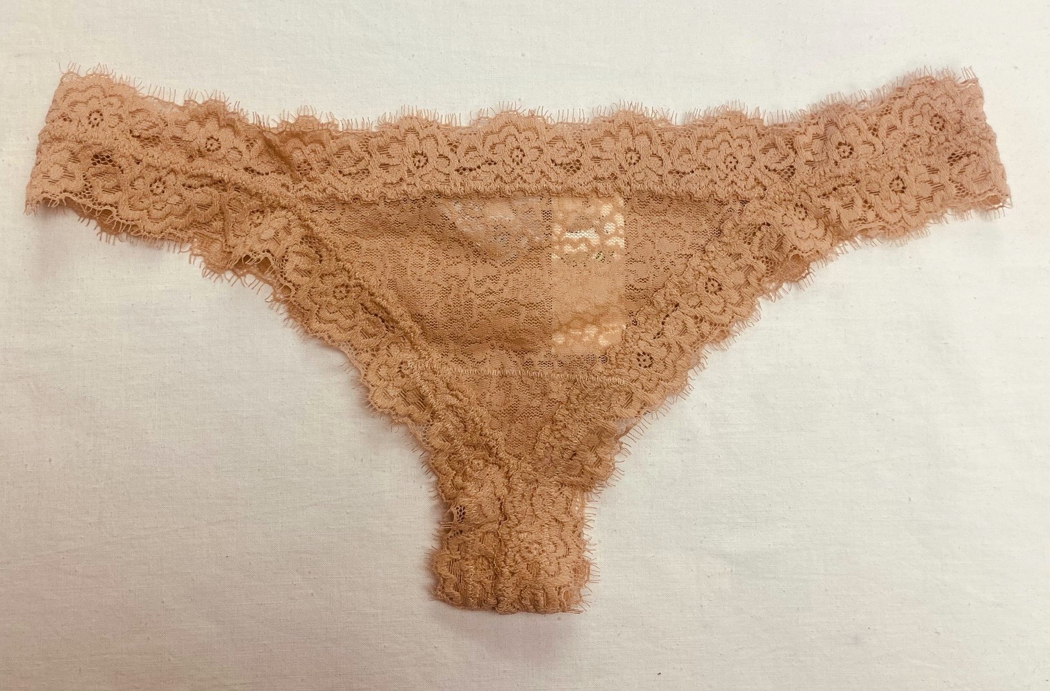 Aerie Eyelash Lace Thong Underwear — SANDS