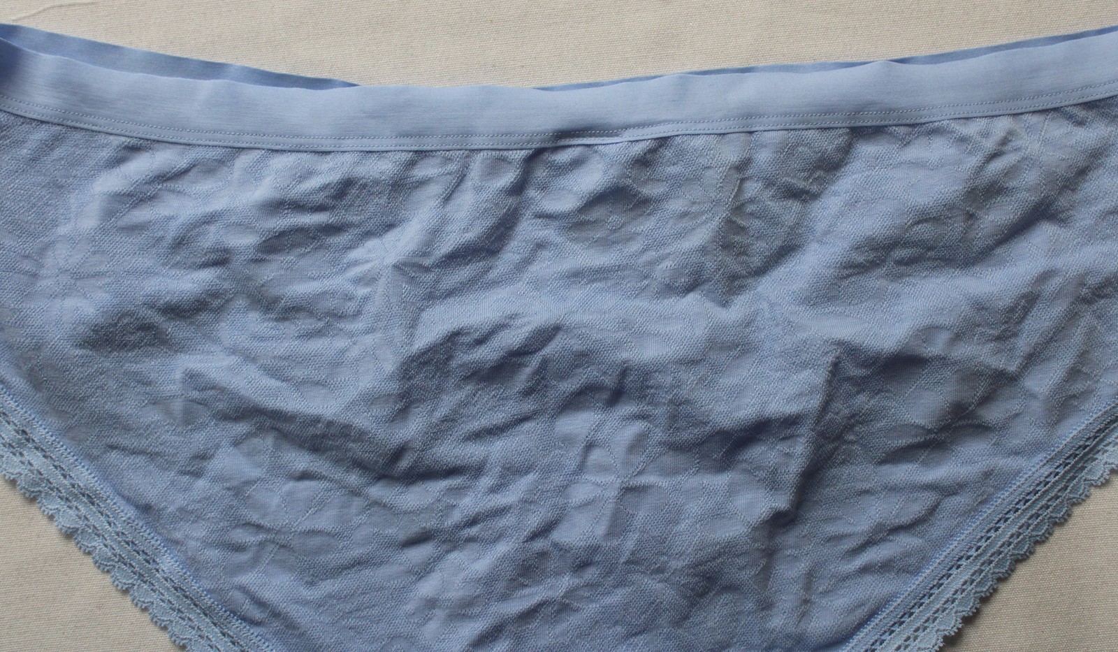 Aerie Women’s Lace Hem Floral Pattern Boybrief Underwear EH6 Blue Large