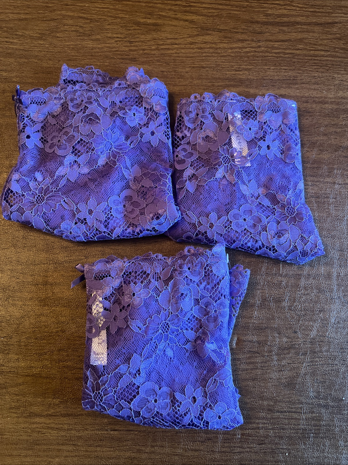 Cacique Lane Bryant Lace Cheeky Short Panty 26/28 Lot of 3 NWOT Purple Violet