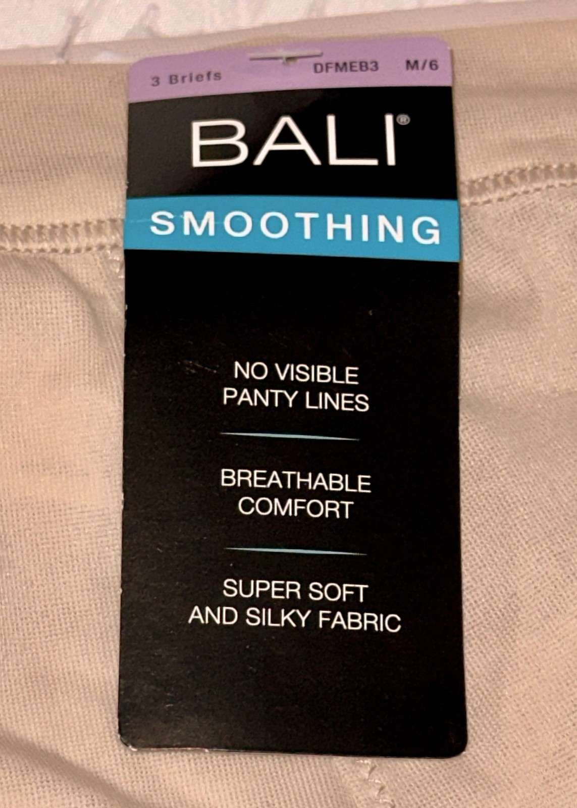 BALI One Smooth U Second Skin White Nude Sandshell Hi Cut Panty Womens S 5 2XL 9