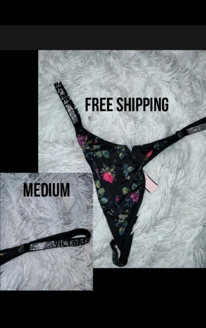 Victoria’s Secret String G String Floral Bling Strap Panty