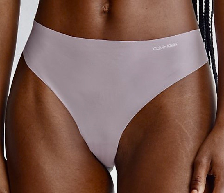 CALVIN KLEIN Invisibles Black Nirvana Lt Grey 3 pk Thong Panty Womens Sz M 6 L 7