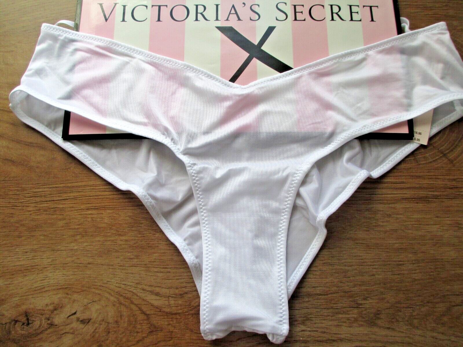 VICTORIA’S SECRET VERY SEXY High Leg Cheeky Panty S M L XL White VS Strappy Back