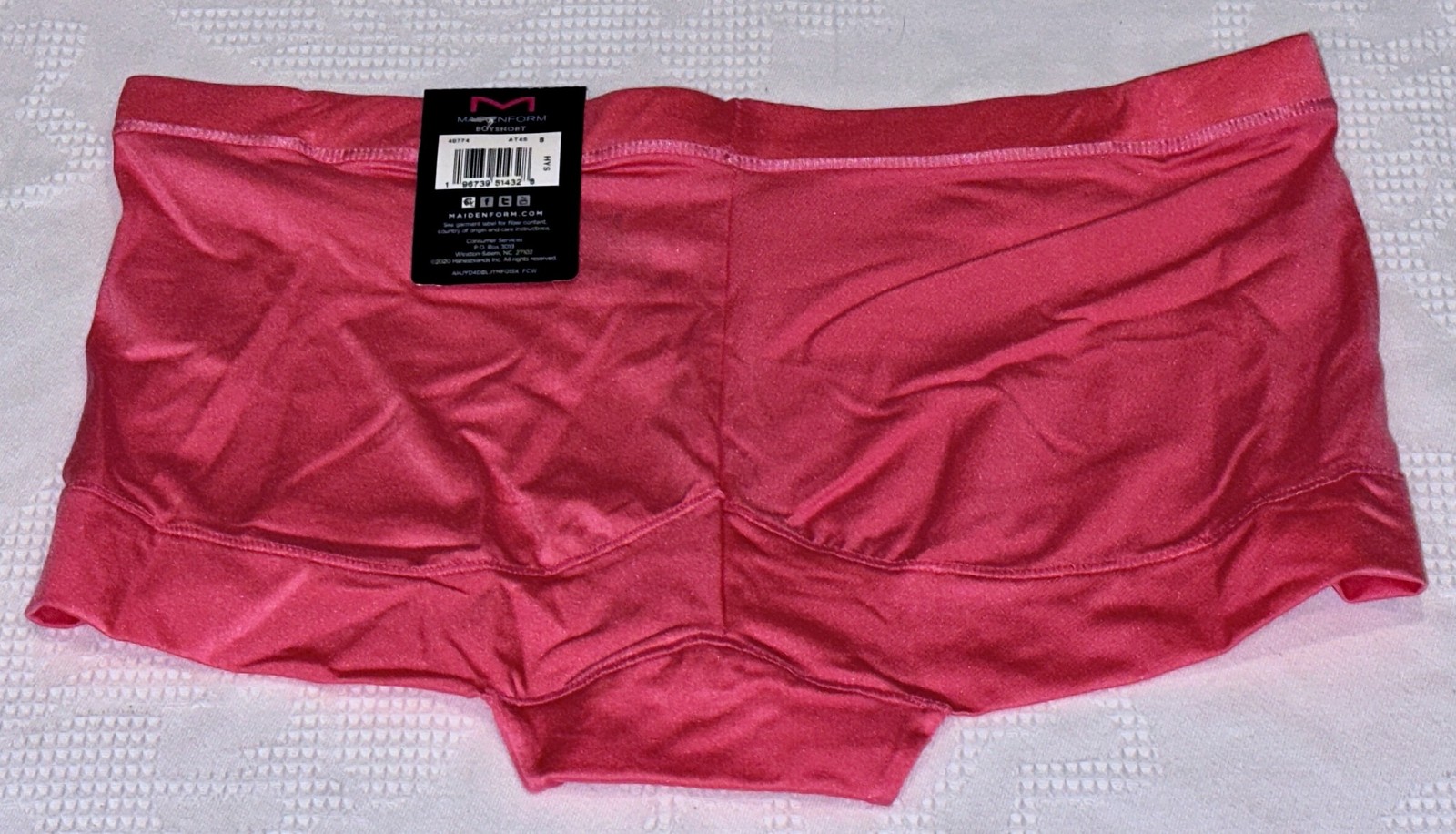 MAIDENFORM Dream Microfiber Coral Lace Inset Boyshort Panty Womens Sz XL 8