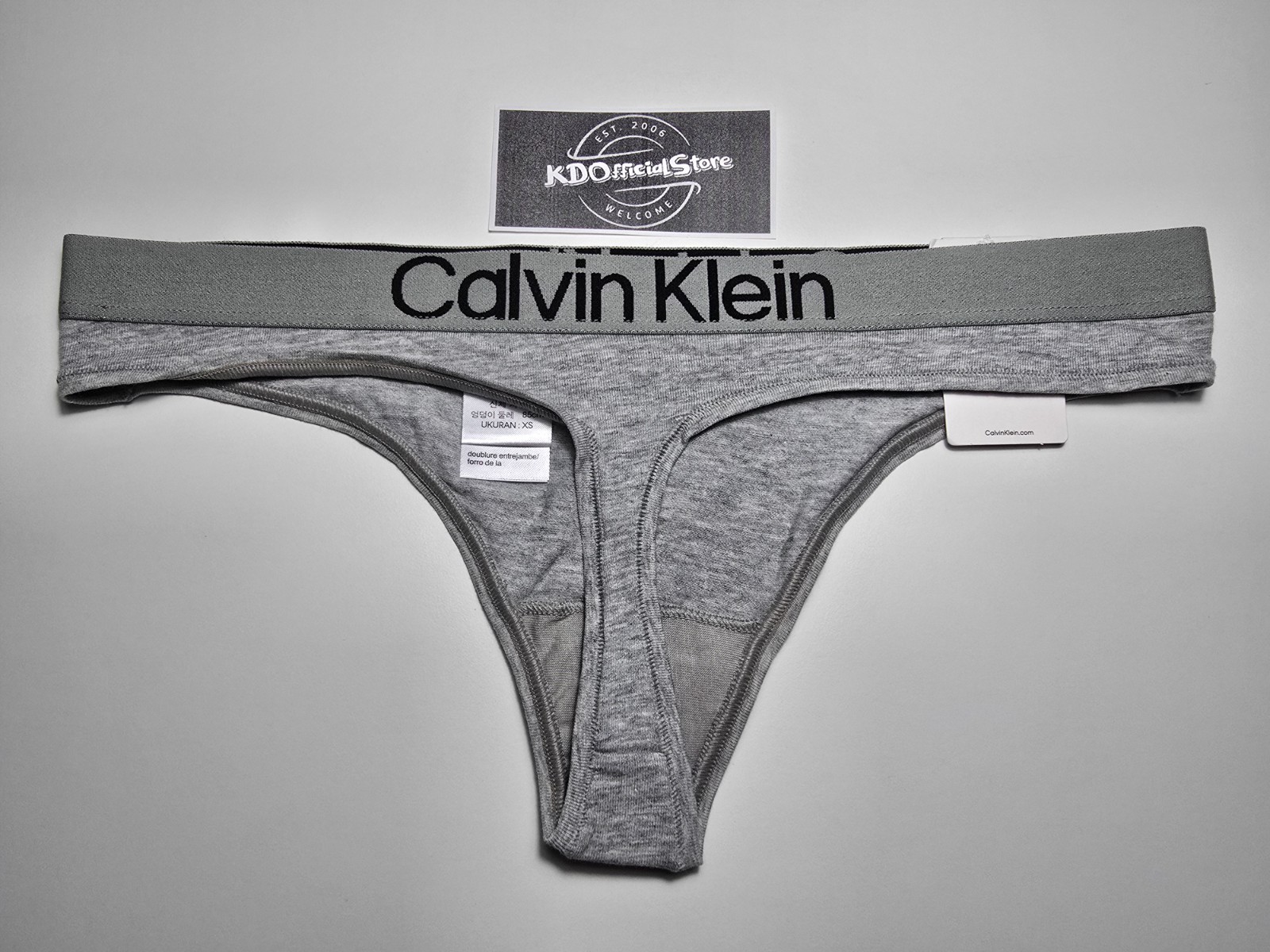 XS Calvin Klein Maximum Cotton Thong Panties Underwear Grey Heather NWT