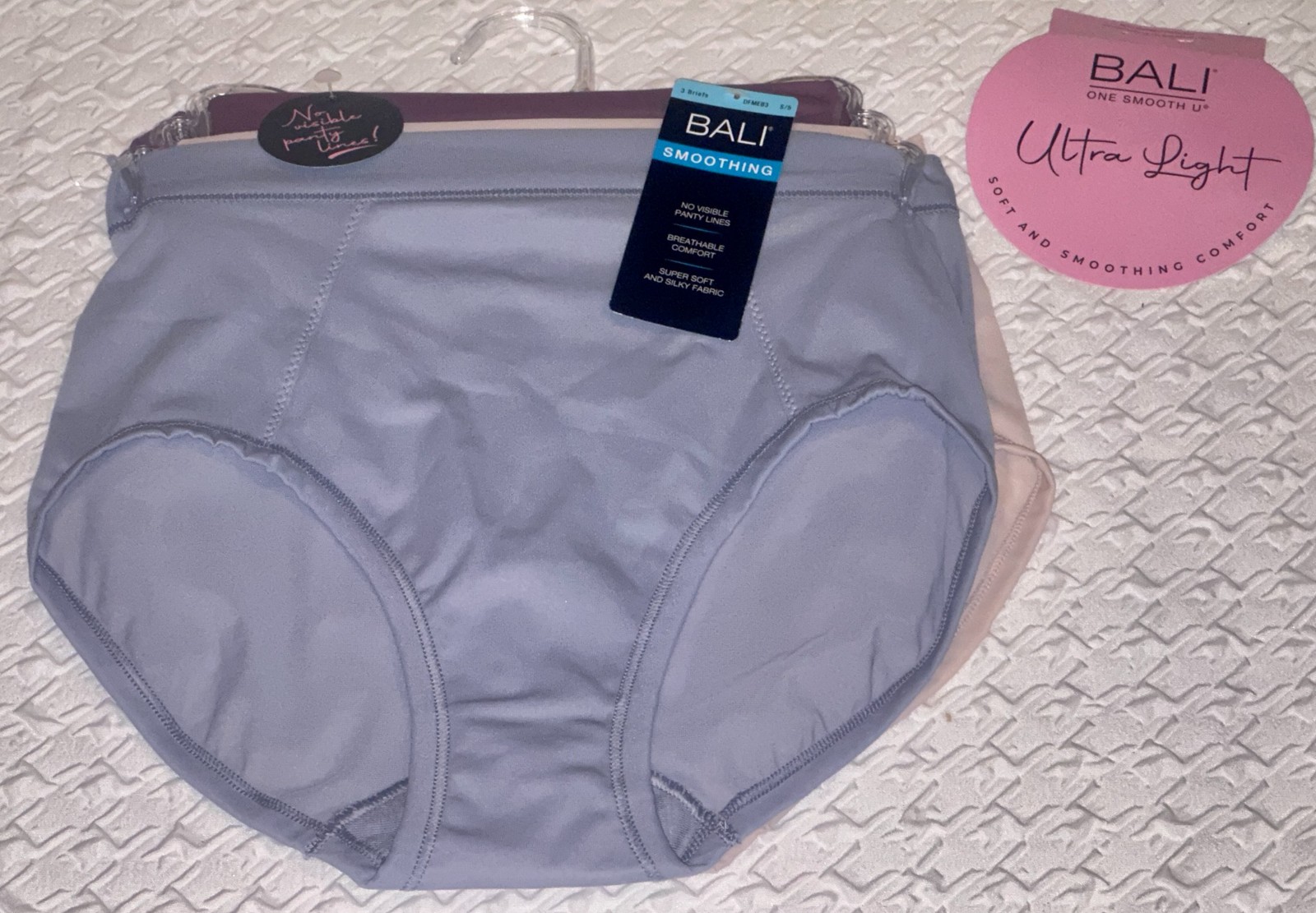 BALI One Smooth U Second Skin Quartz Purple Blue Sandshell Brief Panty Wmen S XL