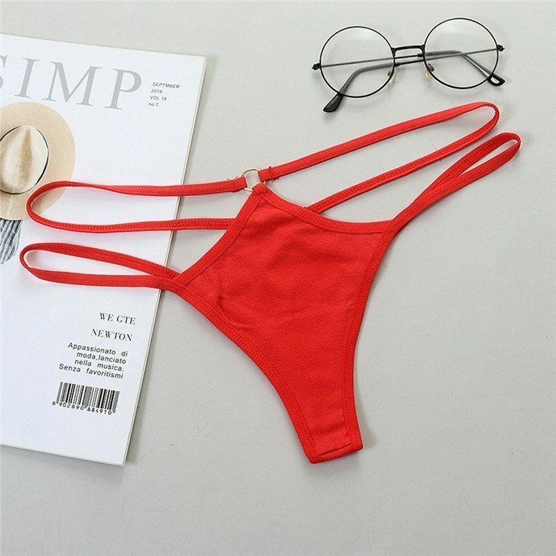Women G-String Lingerie Thin Strap Female Underwear Cotton Panties 1 Pcs Sexy