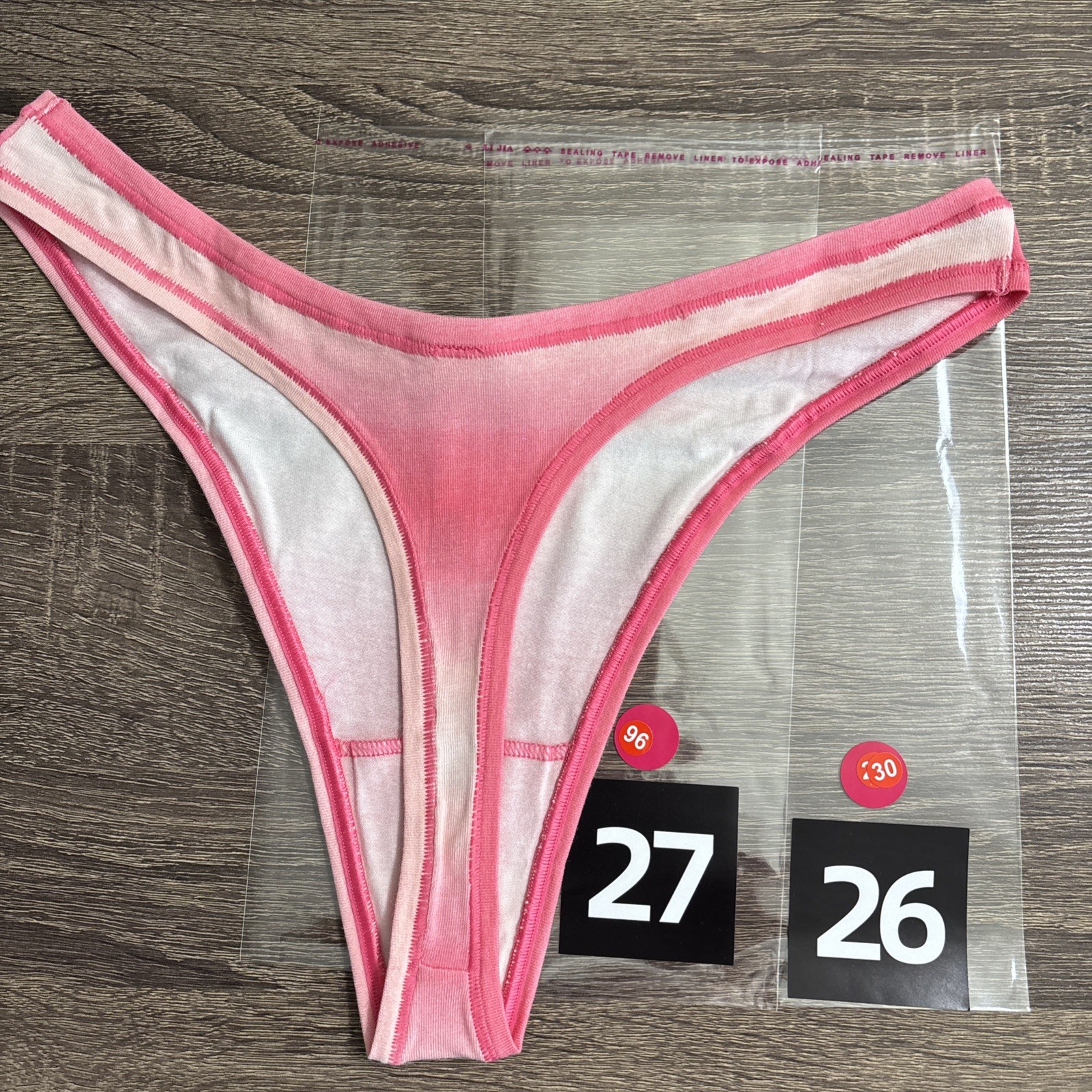 Pink By Victoria’s Secret, Medium Pink Fade, Cotton, Thong Panty