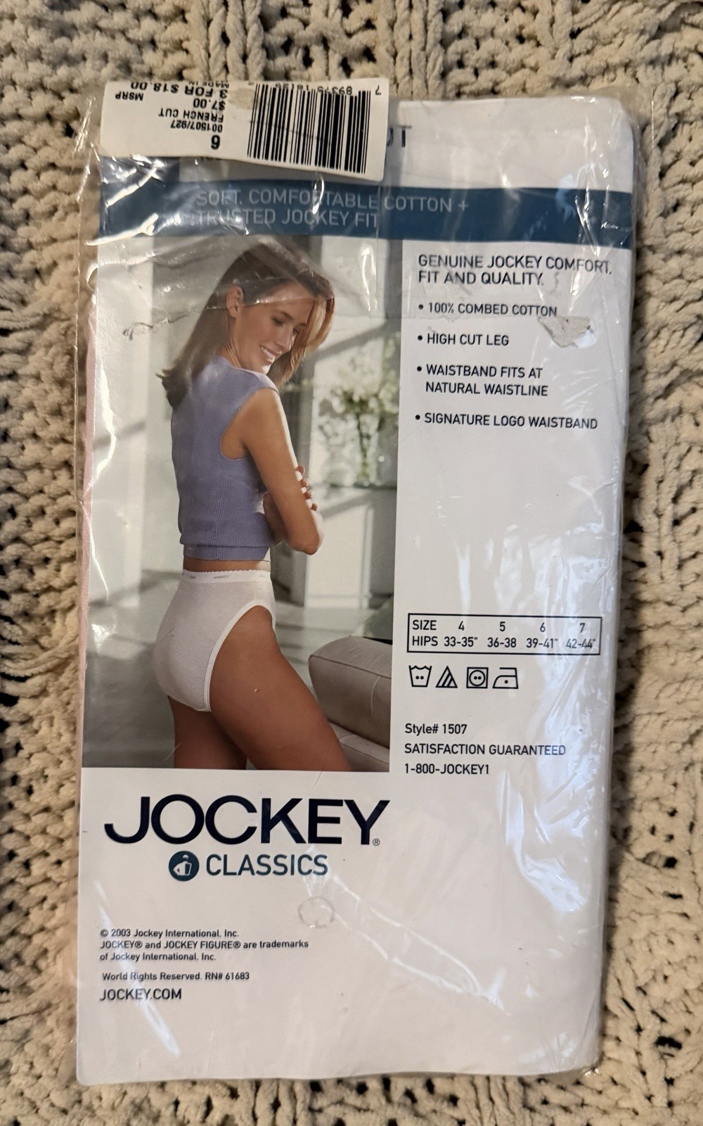 Vintage Jockey Classics French Cut Panties Women Size 9 Pink Cotton 2003 New