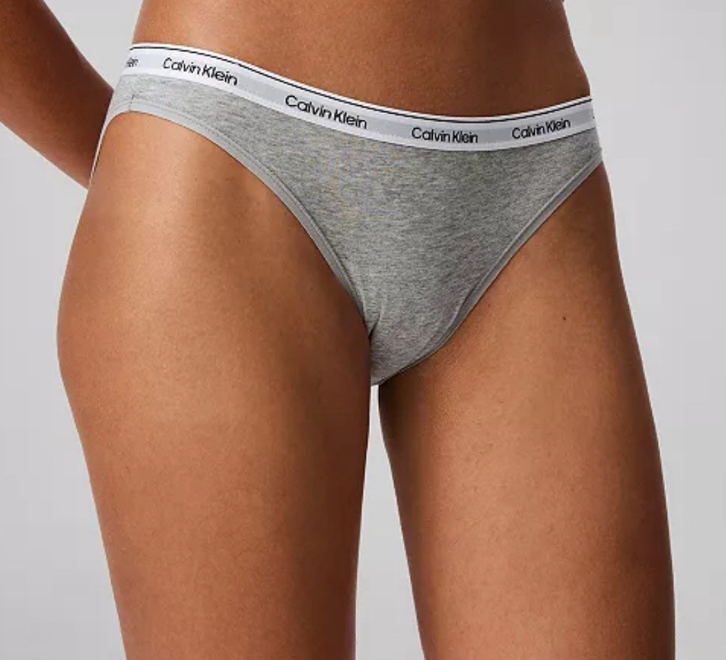 CALVIN KLEIN Modern Cotton Grey White Black Bikini Panty Womens M L