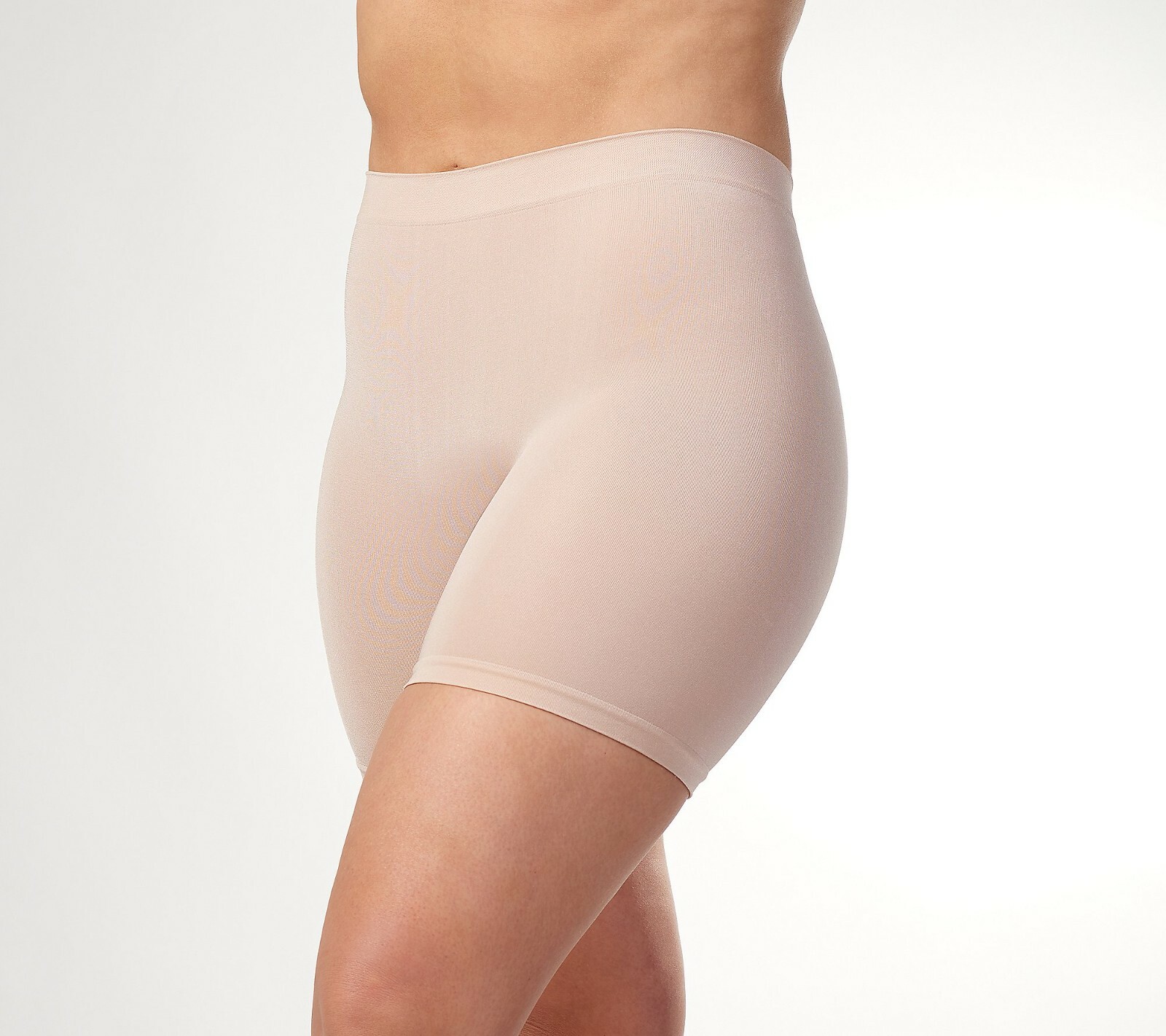 Breezies Seamless Smoothing Mid-Thigh Short Set of 4 Nude Size 1X