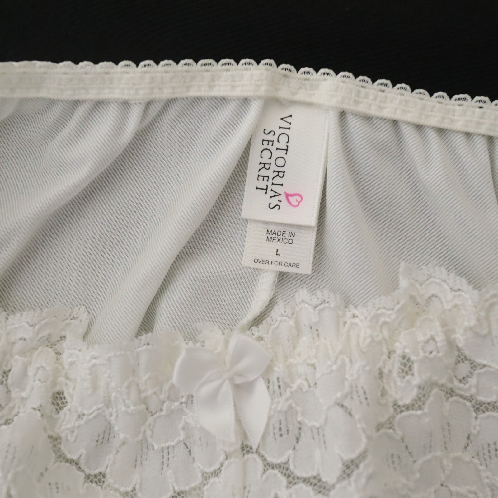 NEW Victoria’s Secret VTG 80s 90s Second Skin Satin Lace Brief Panty LARGE