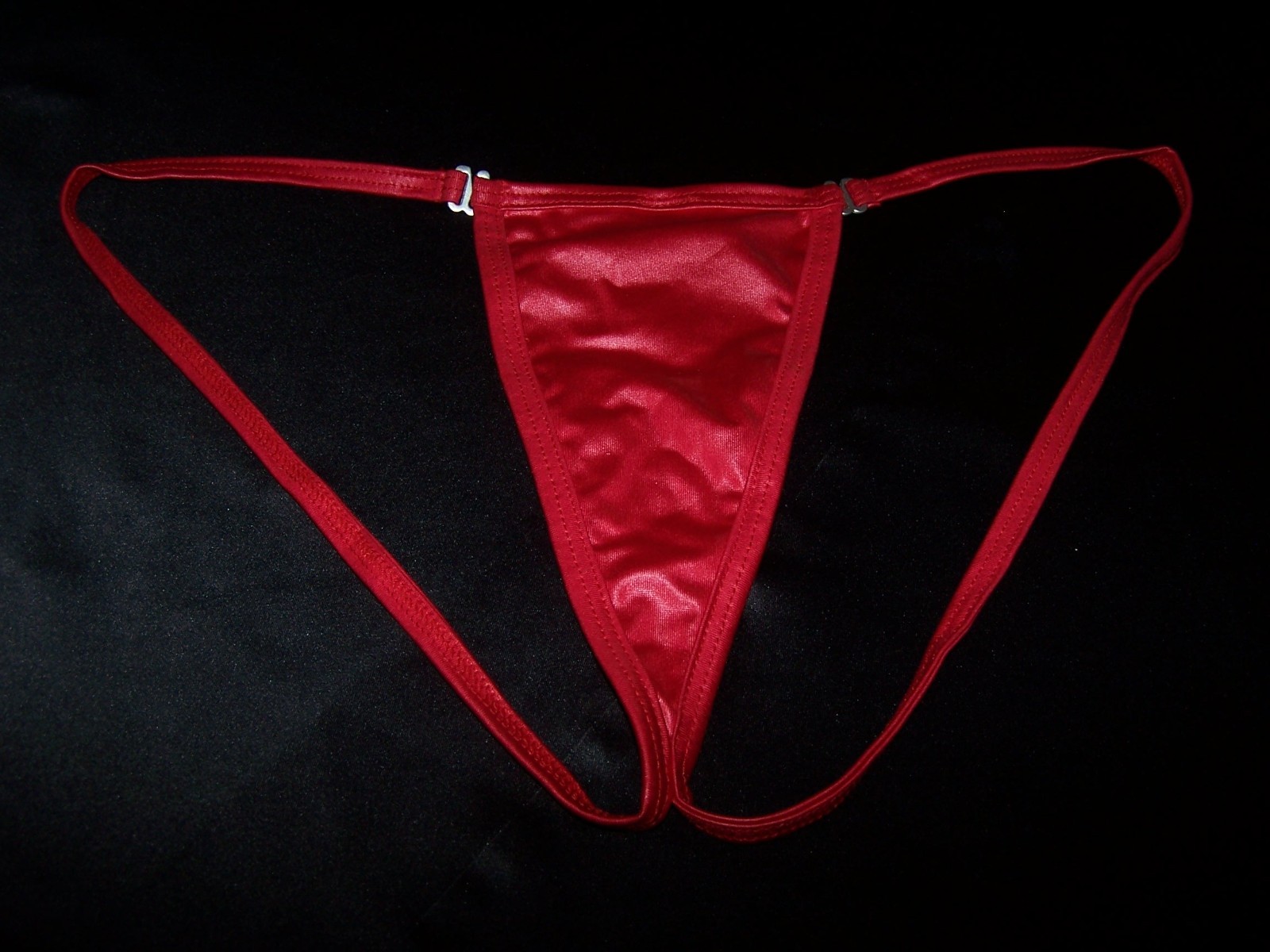 Mapale Red Shimmer Open Back Sexy Panties – Size M