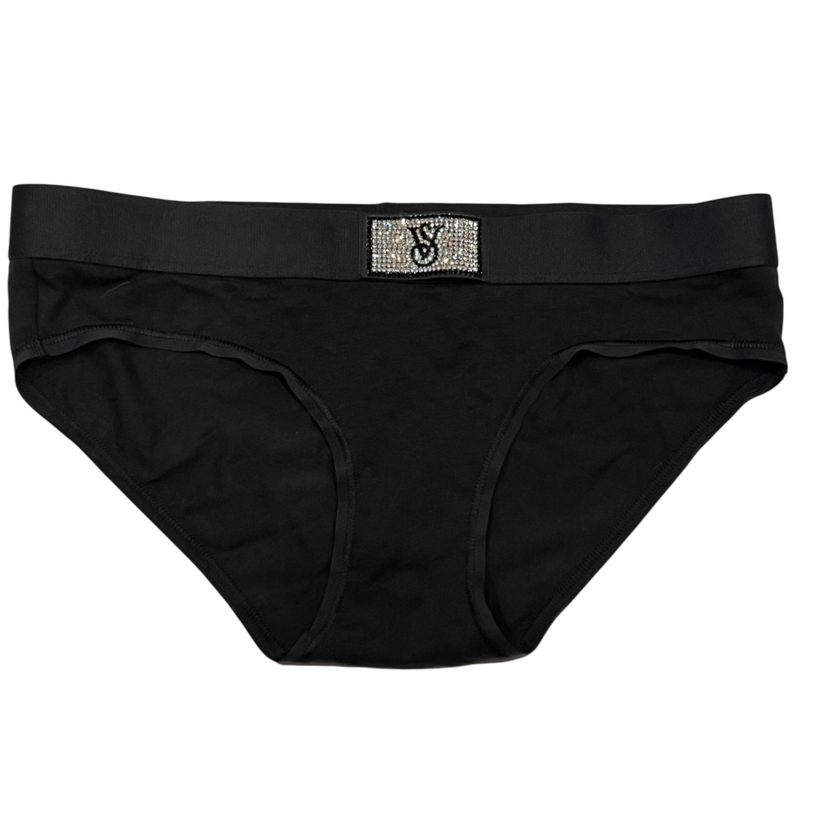 NWT VICTORIA’S SECRET Hiphugger Hipster Pantie Sz XS-S-M-L-XL Black Bling