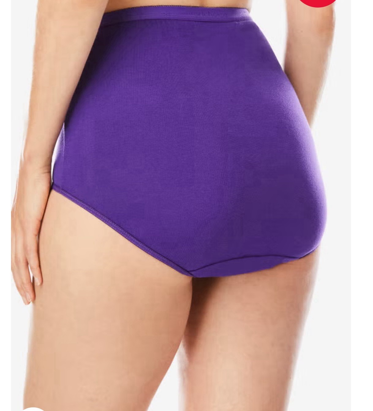 Catherine’s Full Coverage Stretch Cotton Brief 5-Pack Size 10 Tulip Color