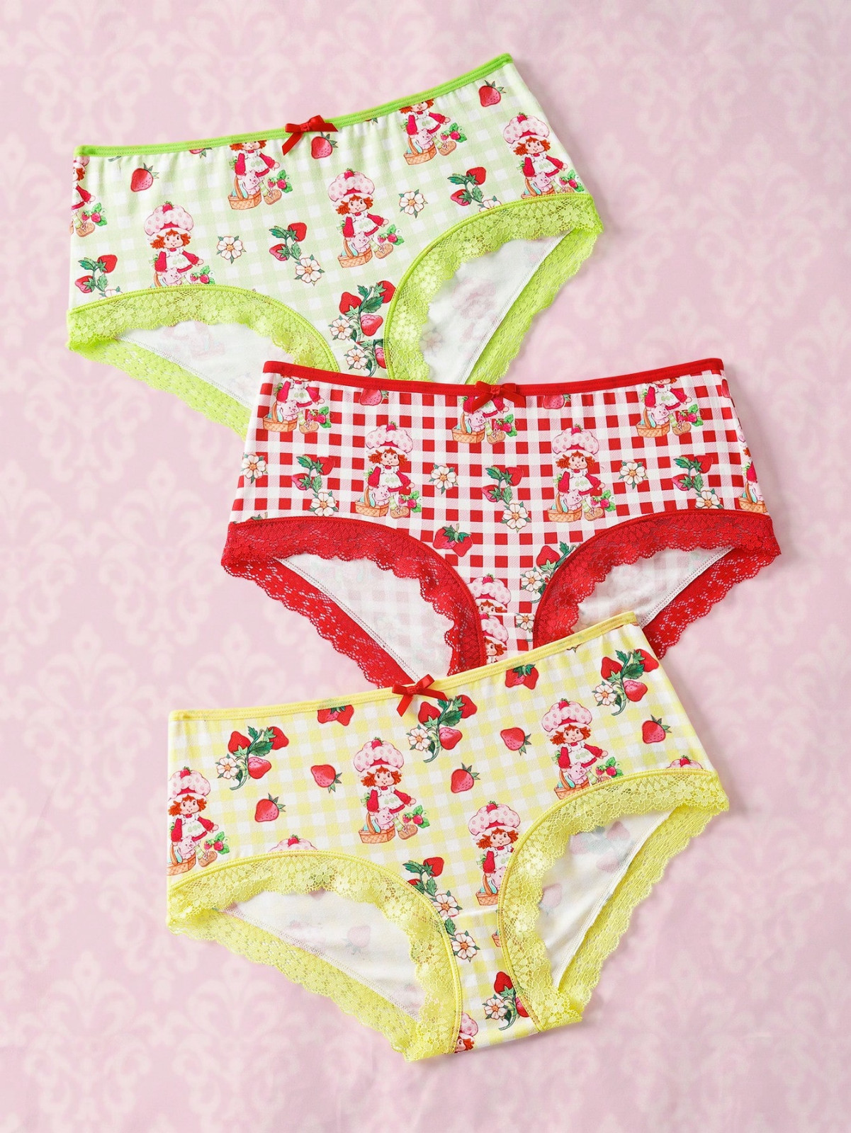 Women’s Strawberry Shortcake Cartoon Cute Licensed Brief Panties – Pack of 3
