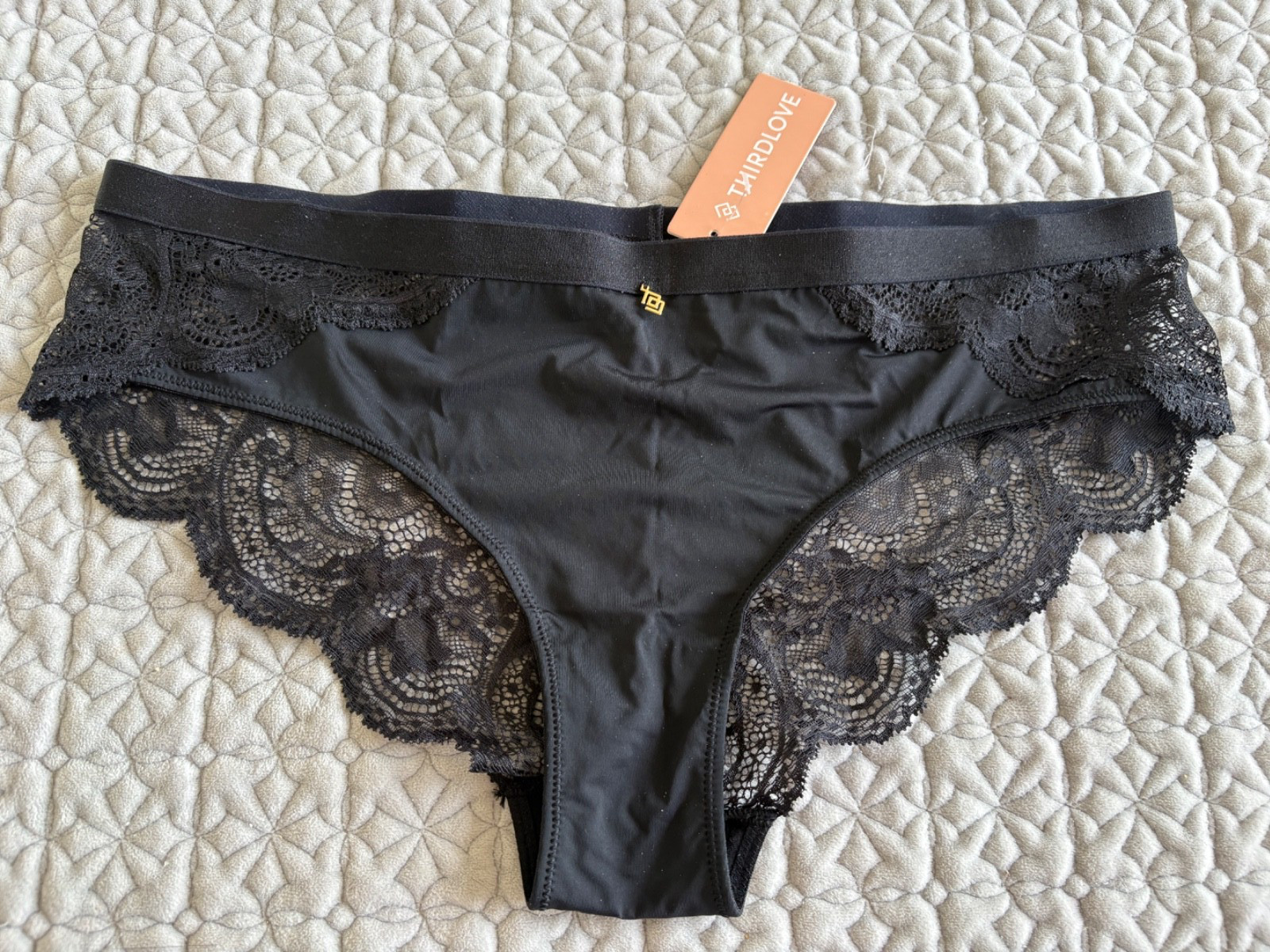 THIRD LOVE CHEEKY LACY PANTY SIZE LARGE NEW WITH TAGS