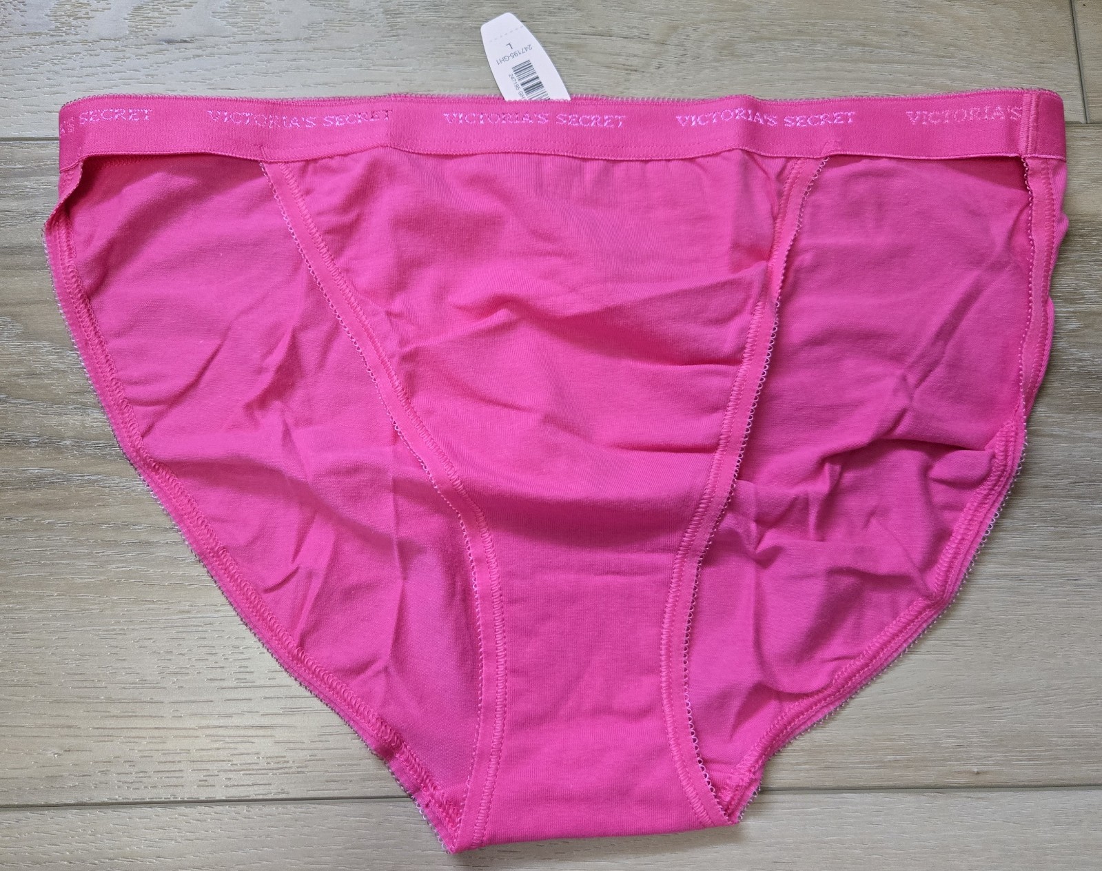 NWT Vintage Victoria’s Secret Cotton Signature Waistband Rio Brief Panties L