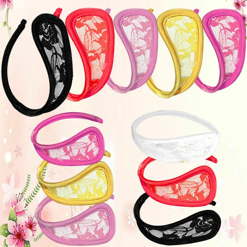 5 Packs Lot Womens Sexy Lace C-string Panties Thongs Lingerie Underwear G-string