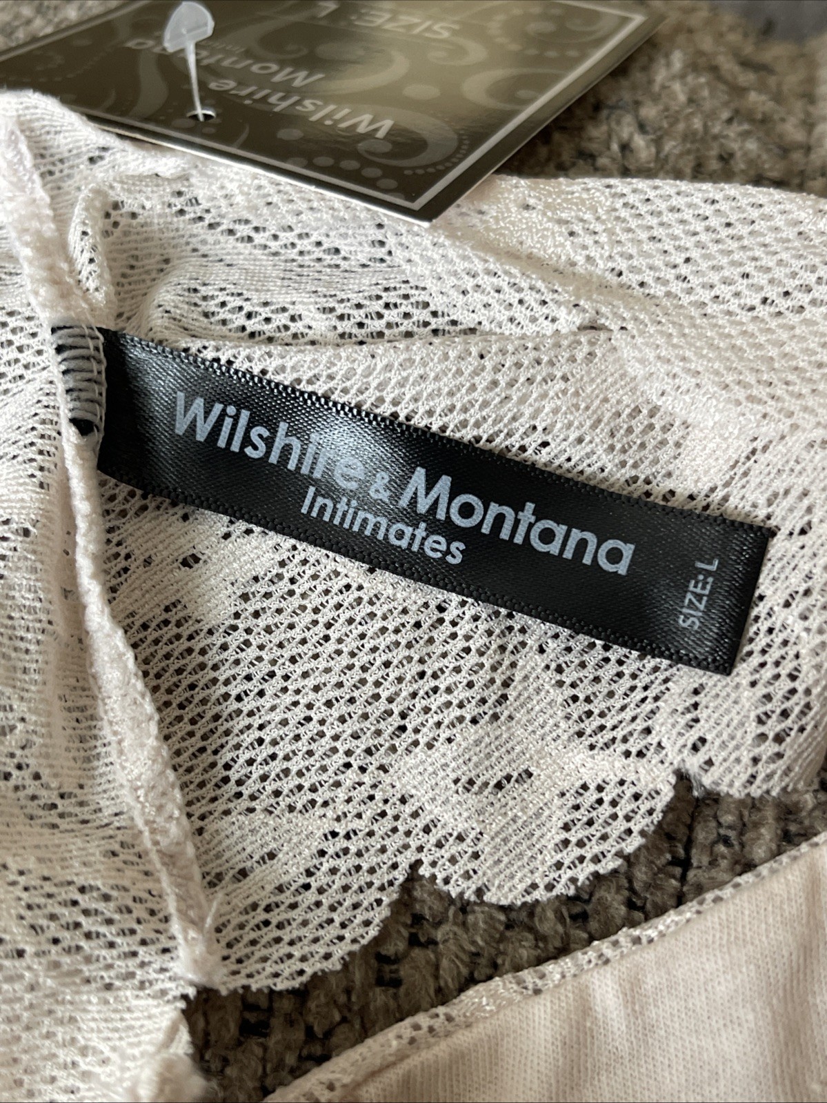 Wilshire Montana Pale Pink Lace Panties Size L NWT