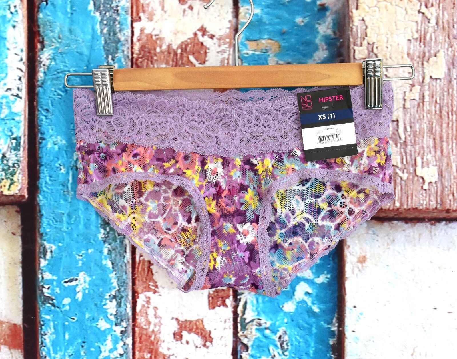 Women’s NOBO No Boundaries Lace Hipster Panties Underwear XS, XXL Multicolor NEW