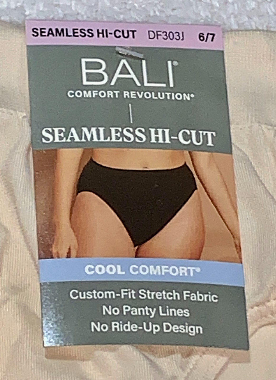 BALI Comfort Revolution Seamless Hi Cut Brief Panty Underwear Womens 6 7 8 9 10