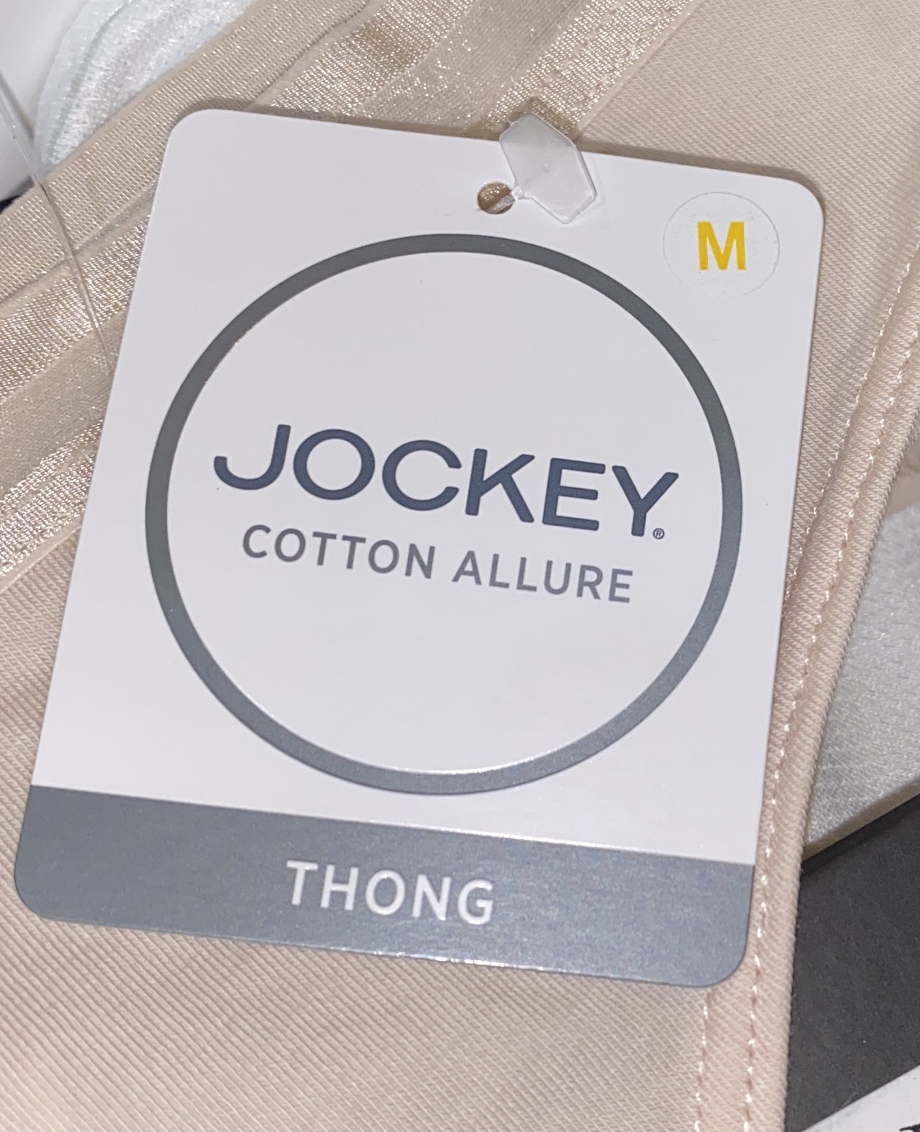 JOCKEY Supima Cotton Allure Light NUDE Thong Panty Womens S 5 M 6 L 7 XL 8 XXL 9