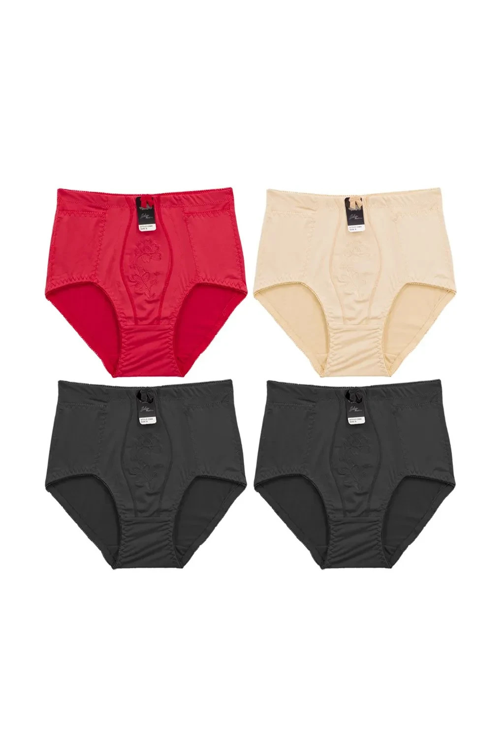 Lot 6 Tummy Control Panties Brief Front Side Pockets S M L XL 2XL 3XL 4XL 670