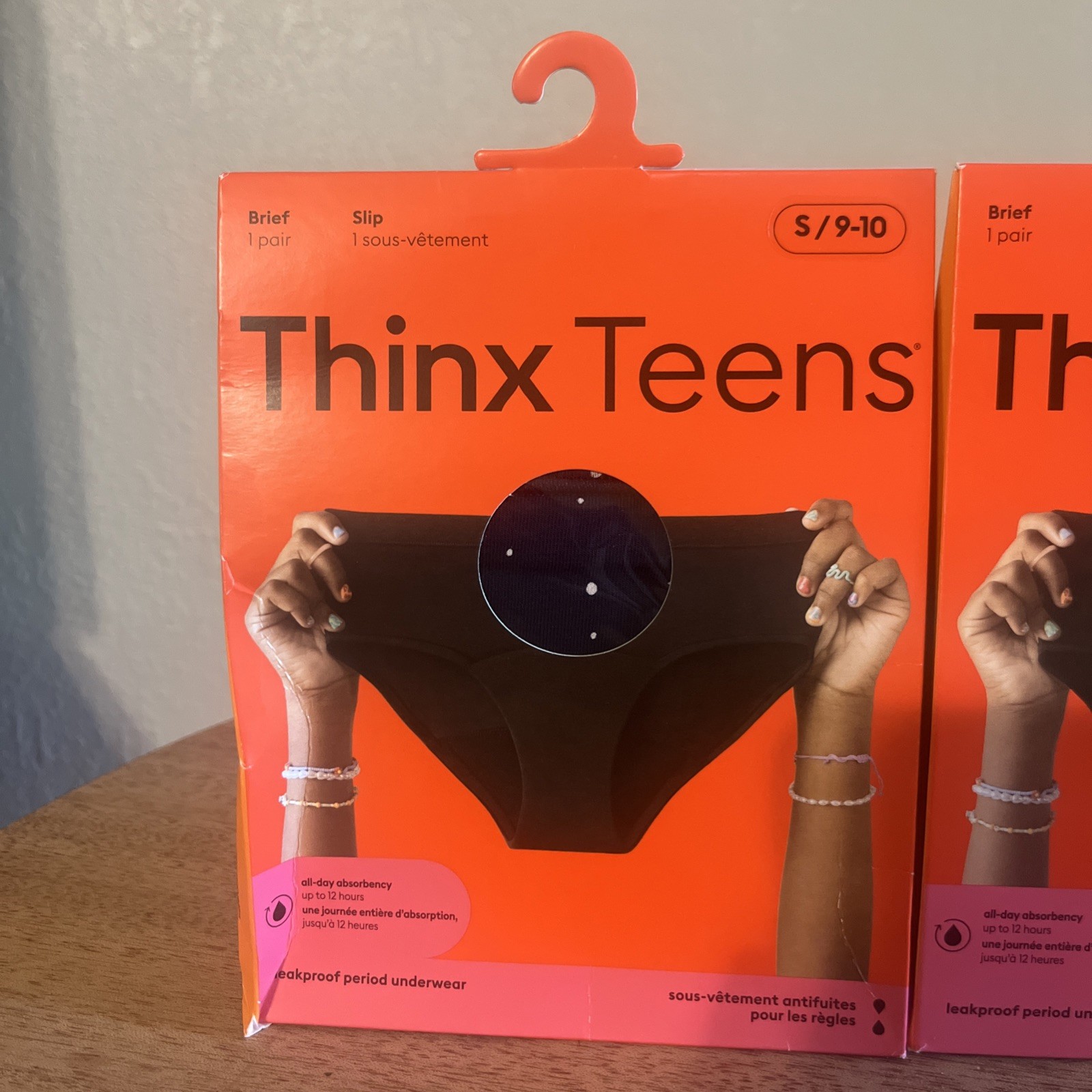 *3 PACK* Thinx Teens Briefs Leakproof Period Underwear, Size Sm 9/10