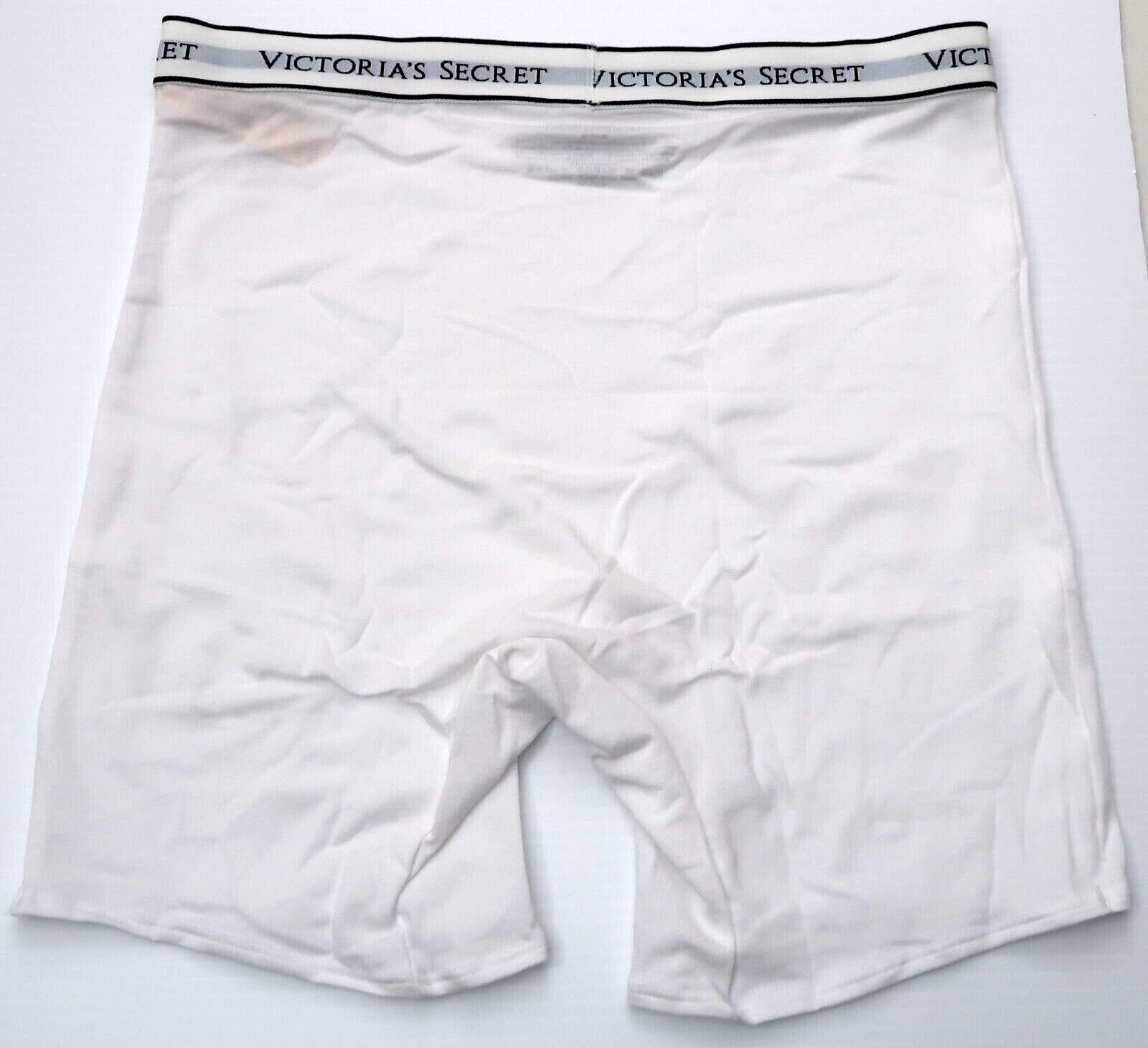 Victoria’s Secret Logo Cotton/Modal Boxer Brief Panty White S M L XL XXL NEW
