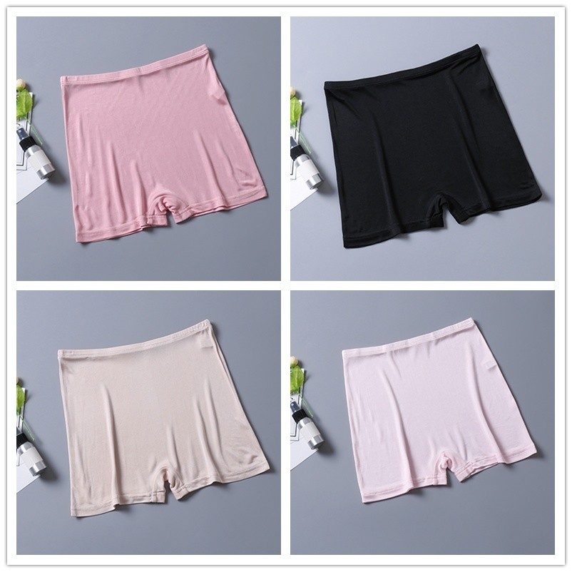 Women Silk Briefs Boxer Underwear Knickers Panties Stretch Underpants High Waist