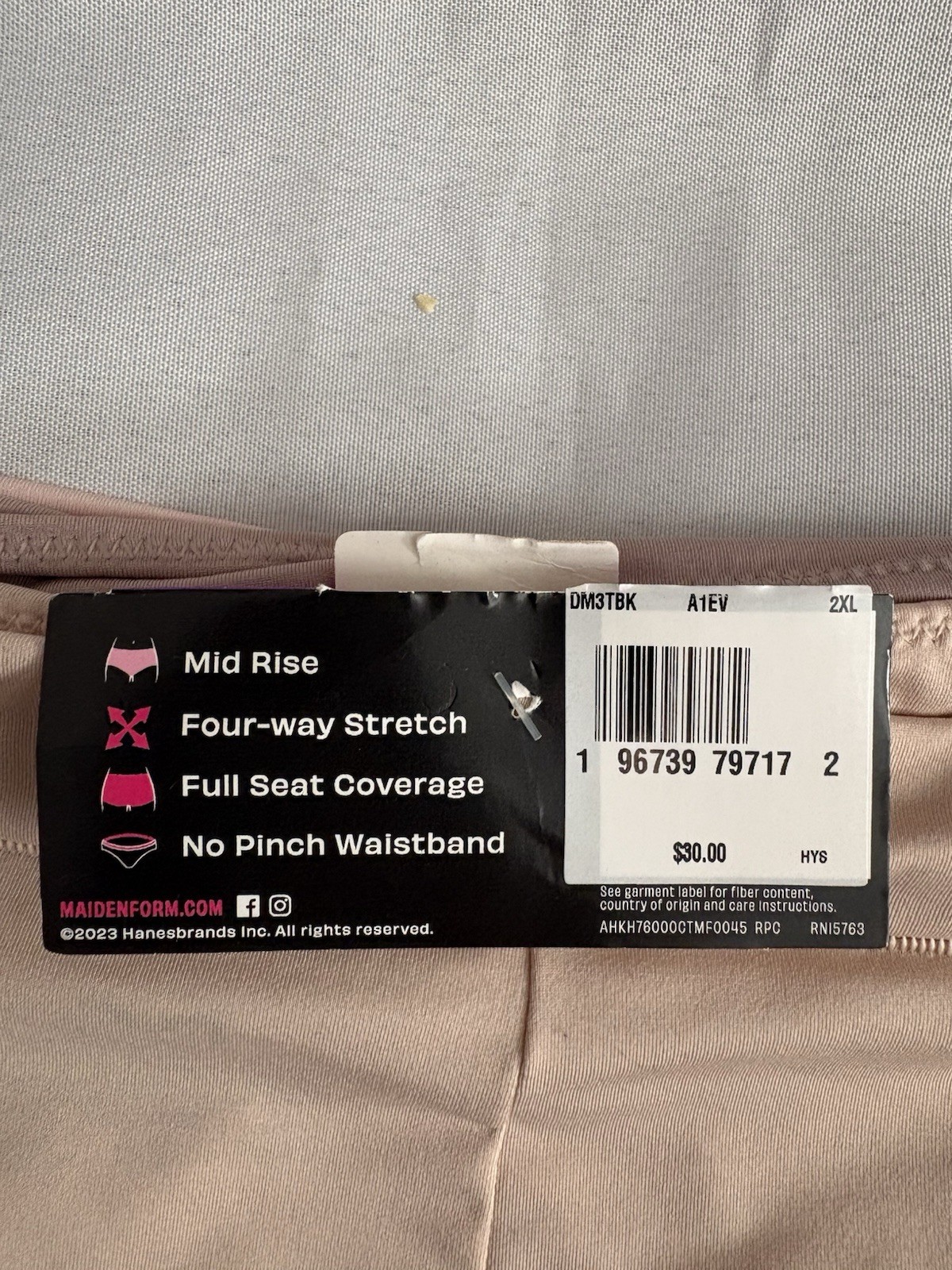 NEW Maidenform Everyday Luxe Bikini Panties 2XLarge Multi-Color DM3TBK 3 Pair