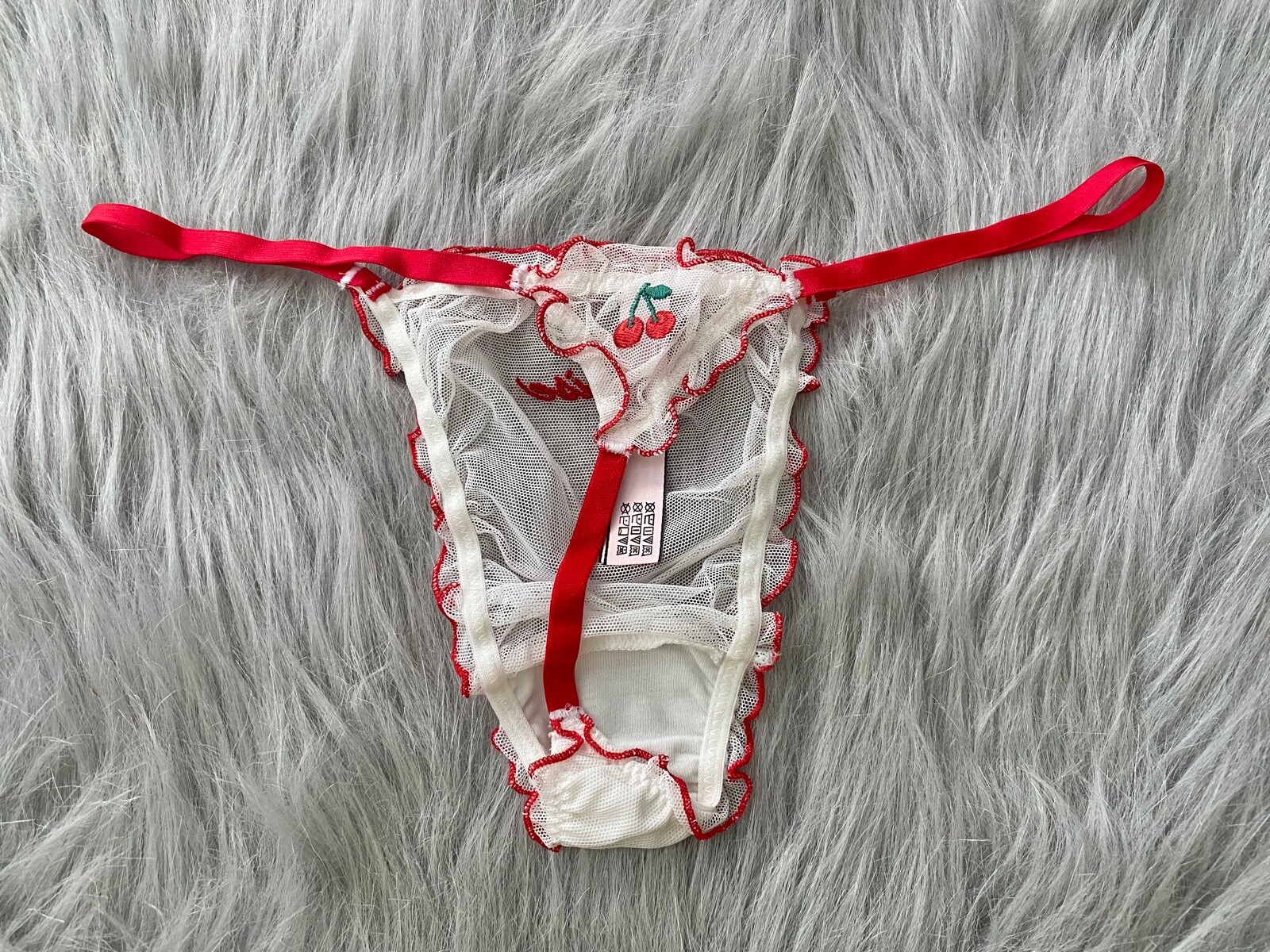 Victoria’s Secret Panties 3 Pack Mesh Ruffled V String Panty XS S M L XL 2XL