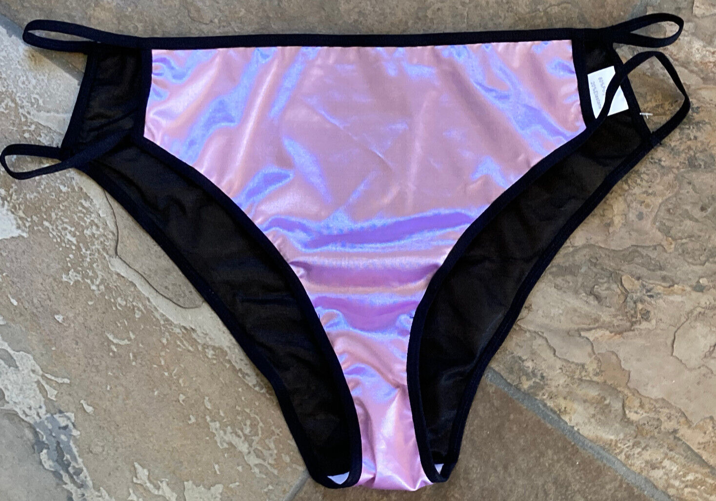 10/3XL ORCHID Shiny SATIN Open Sides Sleek Hipster Brief Panty #SR97