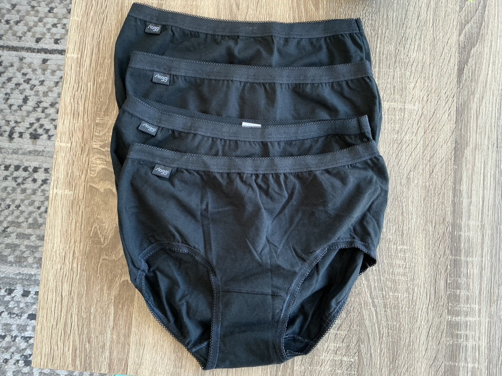 Sloggi Go Casual MIDI 4 Pack Briefs Size 12 Black