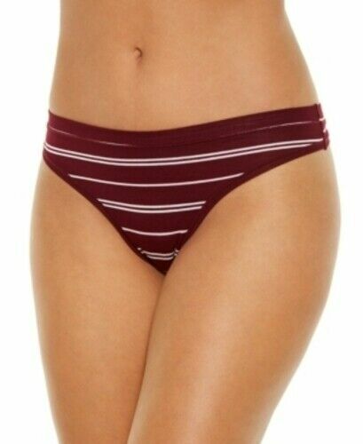 Alfani Ultra Soft Mix and Match Thong Underwear Red Stripe Large New