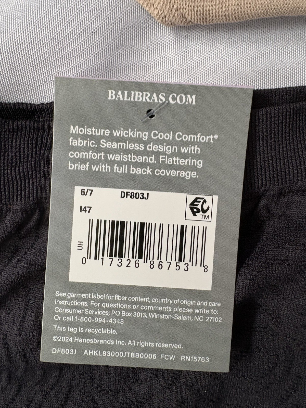 NEW Bali Comfort Revolution Bali Briefs 2 Pack Style 803J Womens Panty Size 6/7