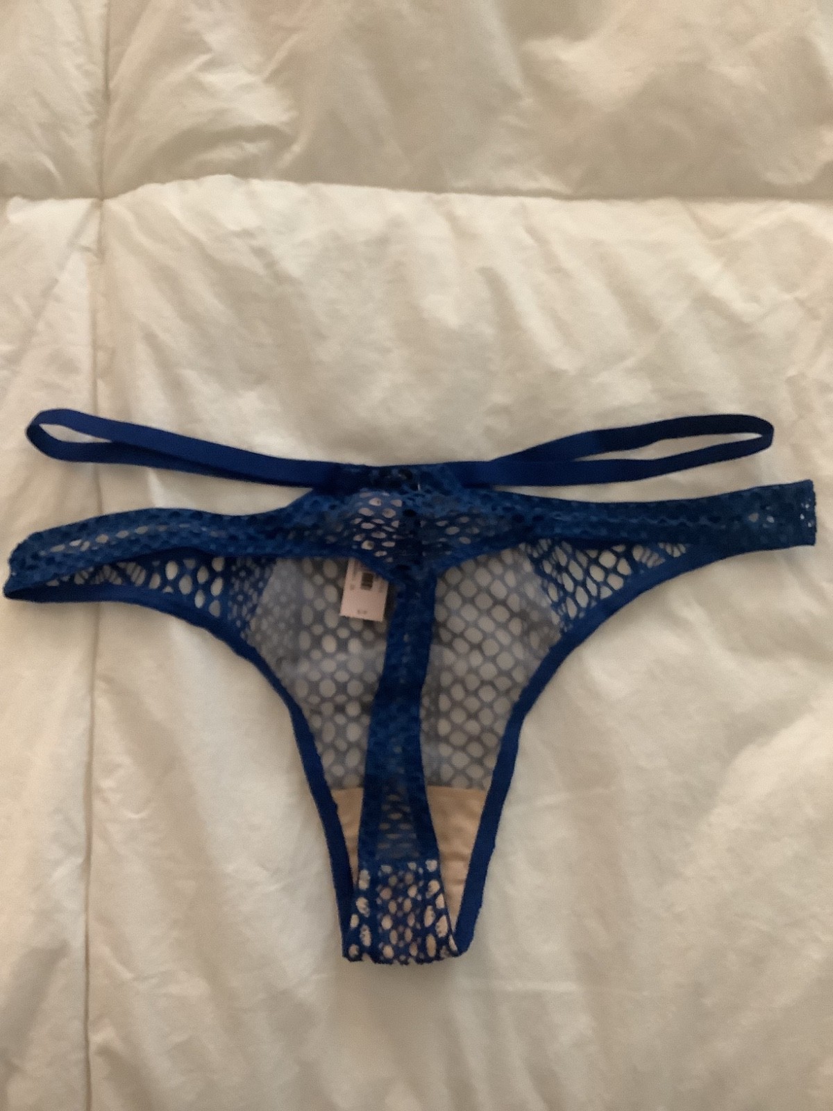 NWT Victoria’s Secret Blue Thong Size S/P