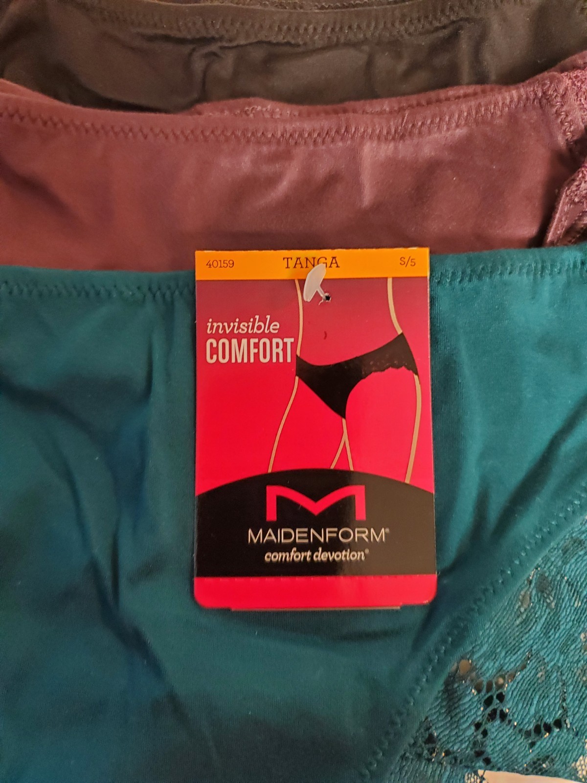 Maidenform Tanga 40159 3 Pack Size S/5 Multi New